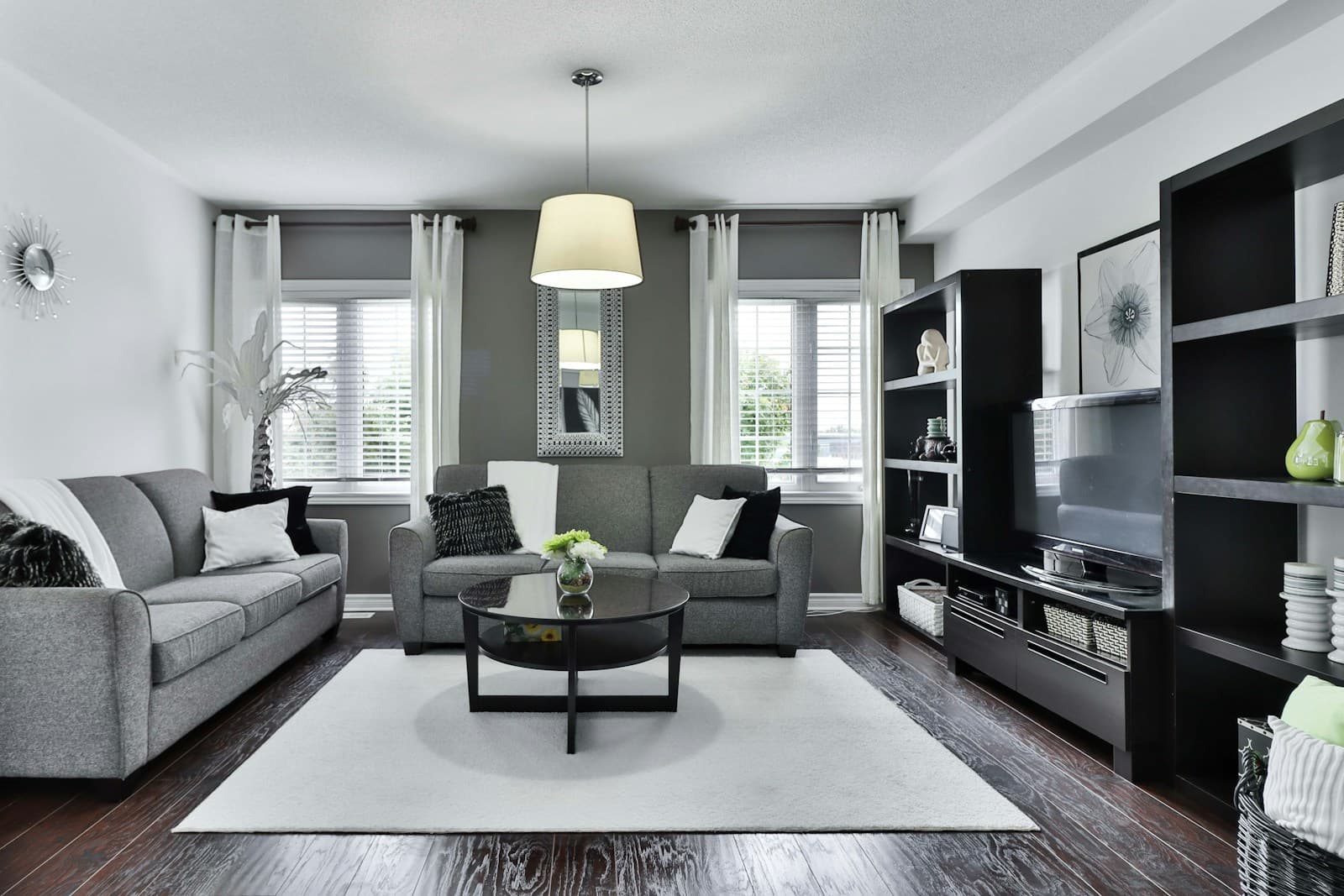 Illustrative calm room with books and shelving